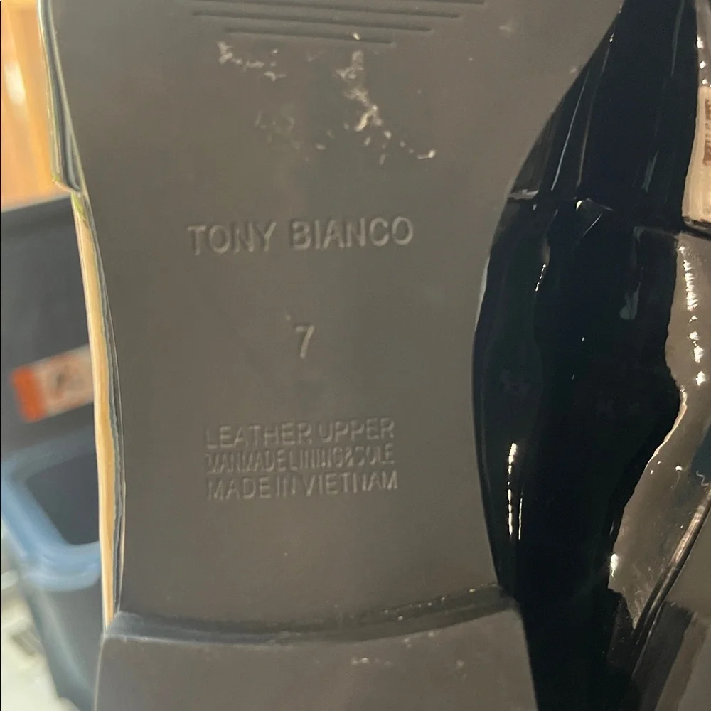 Tony Bianco Black Leather Shoes - Picture 7 of 8